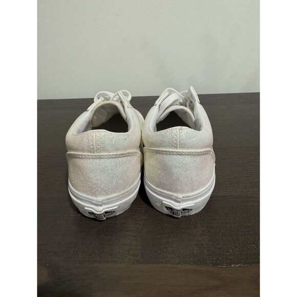 Vans Wall Old Skool White Pink UV Glitter Sneakers Shoes Girls Big Kid 6 - Picture 5 of 8